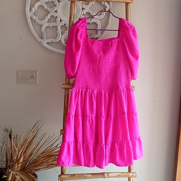 Hot Pink Skater Dress - Picture 10 of 12